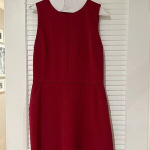 GAP Sleeveless Fit & Flare Dress – Deep Red / Berry - Pockets - Size 6